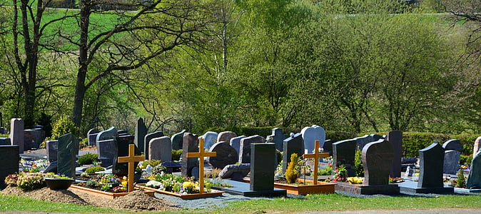 Cementiri, Graves, cultura de cementiri, cura greu, làpida, resta, últim calma