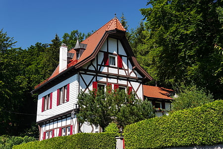 maison ancienne, montagne, Starnberg