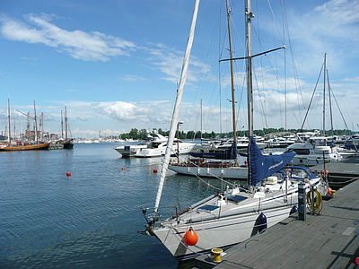 Finlande, Helsinki, port, bateau nautique, Harbor, mer, Yacht