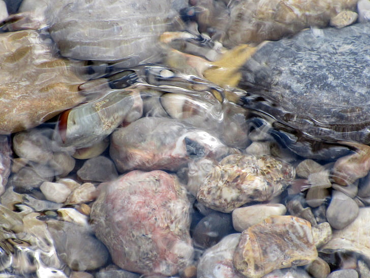 water, stones, nature, flow, river, pebbles, waters