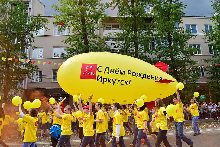 Feliz aniversário irkutsk, dia da cidade, Carnaval