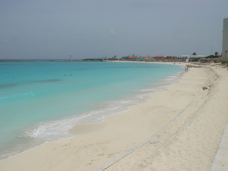 mare, Cancun, Costa, plajă, nisip, cer, turcoaz