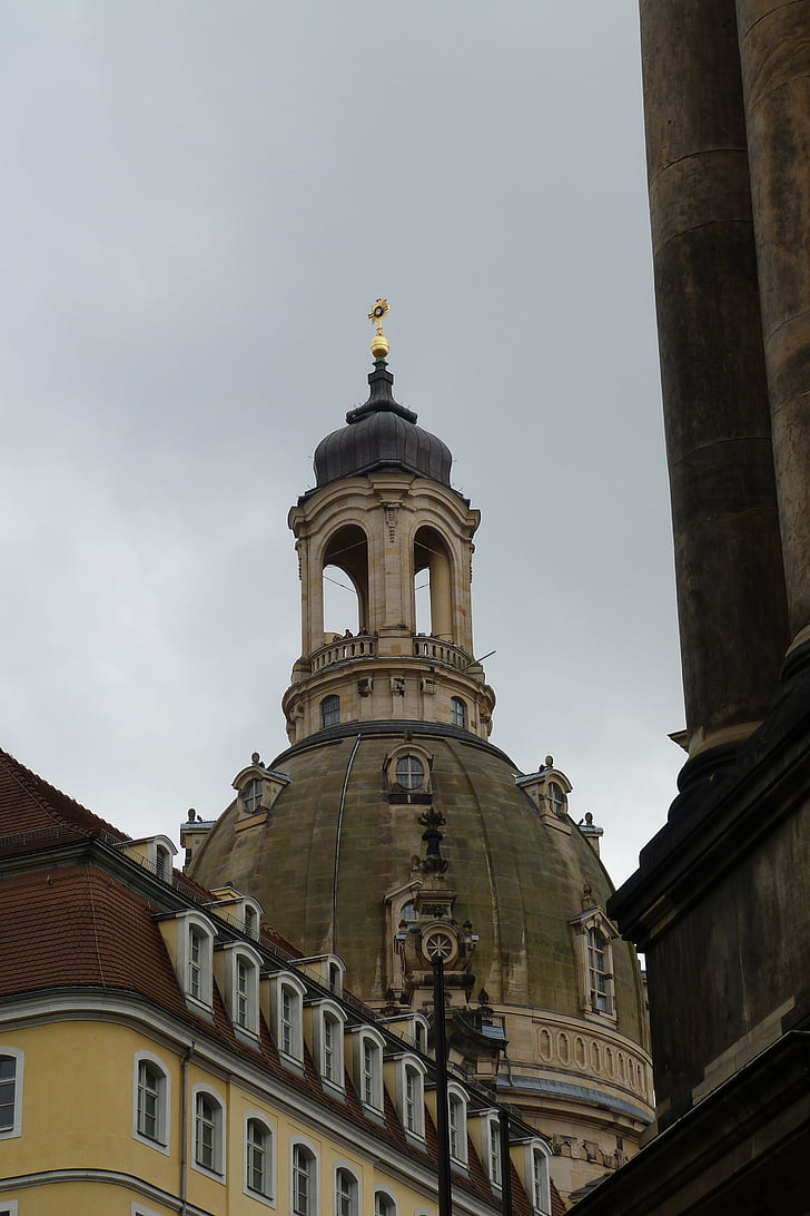 Saksen, Dresden, Frauenkirche dresden, het platform, Steeple, gebouw, kerk
