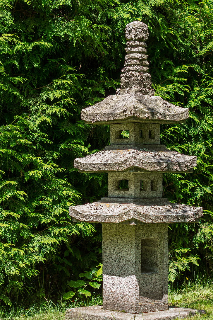 Feng shui, Kamienna latarnia, Latarnia, ogród, ogród japoński, zrelaksować się, relaks