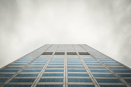low, angle, photo, high, rise, buidling, building