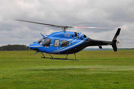 Bell 429, helicóptero, aviões, helicóptero, transporte, aviação, rotor
