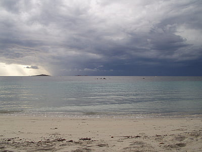 corsica, beach, weather, clouds, gloomy, sea, ocean