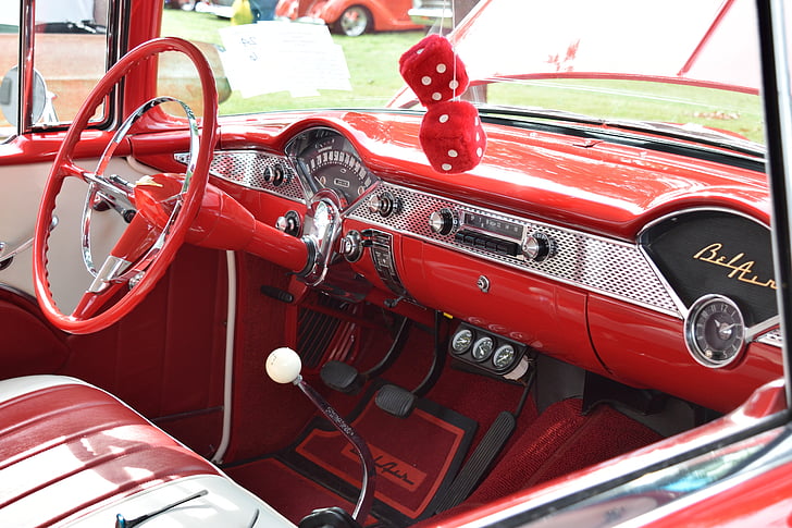 Chevy, bel air, Classic, samochód, Automatycznie, Vintage, bel-air