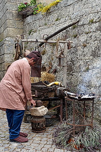 metal worker, historical, vintage, forge, craft, blacksmith, industrial