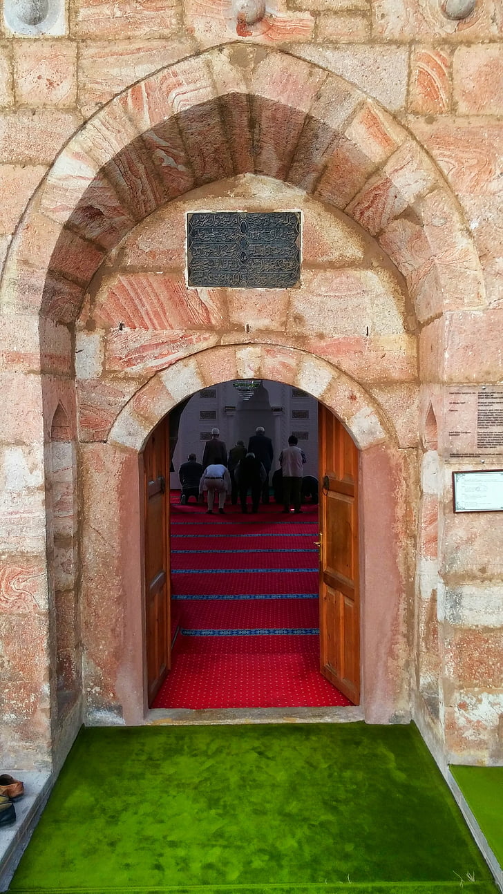 Tyrkiet, Ankara, Beypazari, Cami, døren, grøn, væg relief