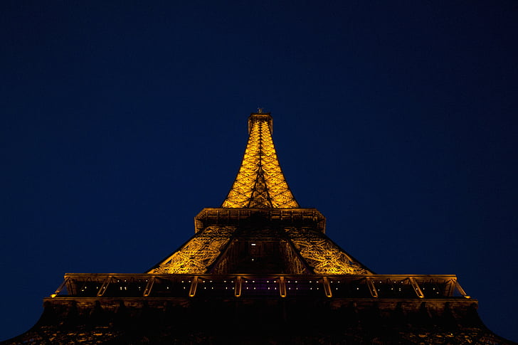 Eifelio bokštas, Paryžius, bokštas, Prancūzija, istorija, nakties dangus, Naktinis gyvenimas