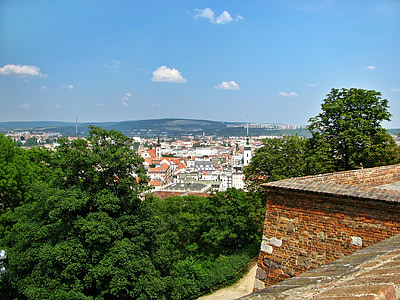Brno, fortalesa, Castell, paret del castell, maons, atracció turística, edat mitjana