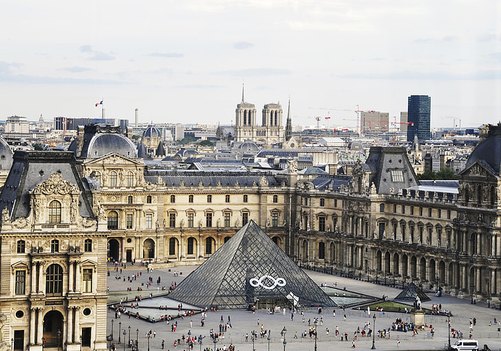 Paris, Frankrike, Holiday, Louvren, museet, Besök, resten