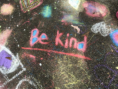 kindness, chalk, handwritten, word, handwriting, message, kind
