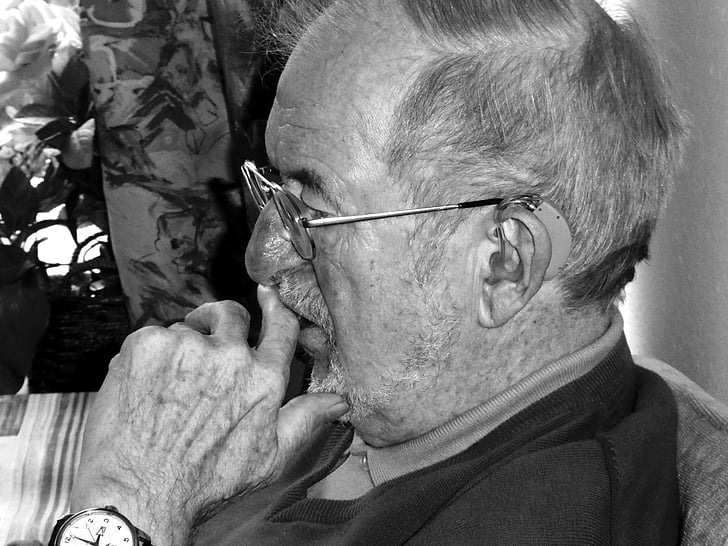 old man, grandpa, retirement, black and white, person, recover, think