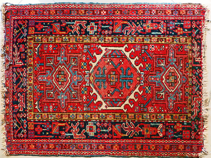 mattan, perserna, röd, pensionerad, persisk matta, orientalisk matta