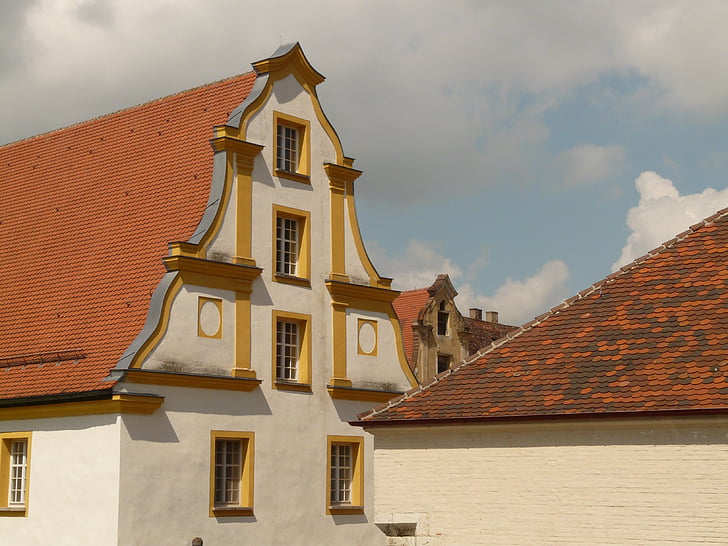 Avaleht, fassaad, barokk, katuse, hoone, akna