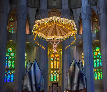 Catedral de Sagrada familia, Barcelona, arquitectura, l'església de Jesus christ, famós, religió, catolicisme