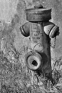 hydrant, gamle, historisk, vann hydrant, brannslukning vann