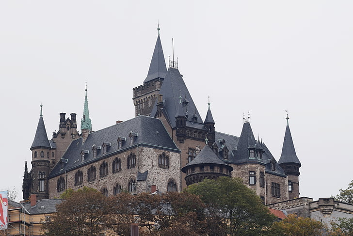 slottet, Wernigerode, Schlossgarten, slottet castle, romantikk, Schlossberg, arkitektur