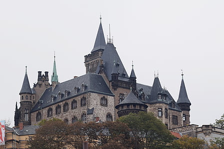 Kale, Wernigerode, Schlossgarten, Castle castle, romantizm, Schlossberg, mimari