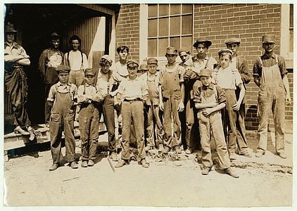 travail des enfants, historique, gens, enfants, noir et blanc, sépia, exploitation minière