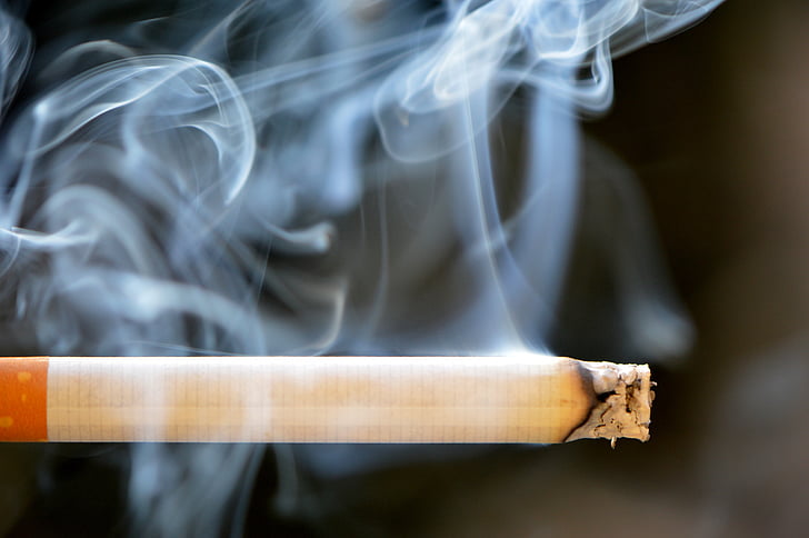 цигара, дим, жар, пепел, дим - физическата структура