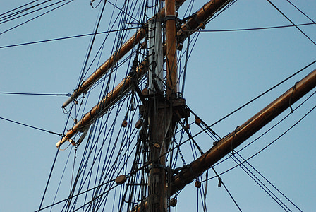 mast, tall ship, segel, riggning, rep, nautisk, segelbåt