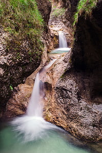 黏, 水, 峡谷, 自然, 瀑布, 流水, 水域