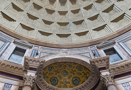 Panteonas, Roma, interjeras, Italija, choras, Mozaika, Architektūra