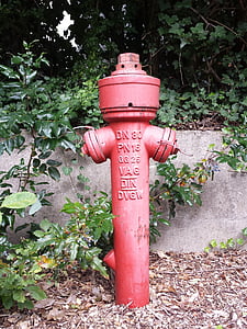 hidrantu, uguns, sarkana, laistīšanas caurums, Retro