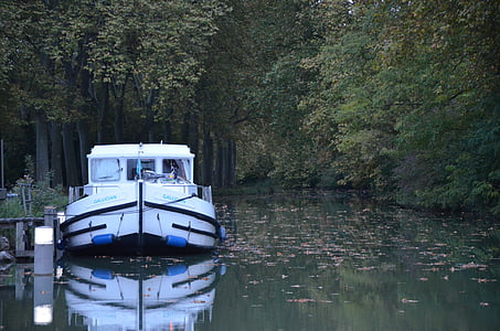 barca, river, boat, water, landscape, nature, lake