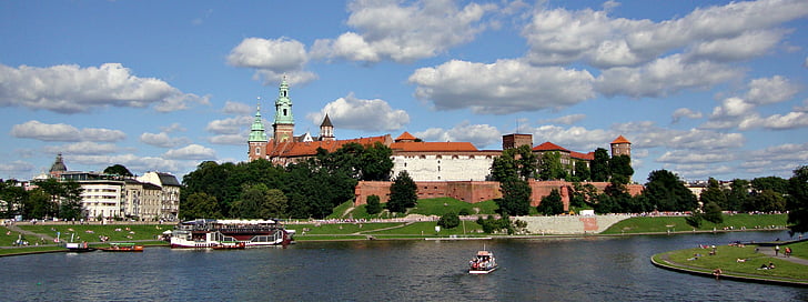 Kraków, Wawel, slottet, Polen, monument, arkitektur, museet