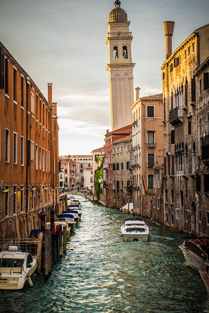 Venezia, Italia, città, urbano, acqua, architettura, vintage