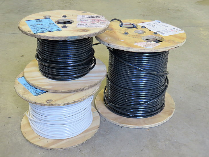 wire, spool, electric, electrical, 6, six, 8
