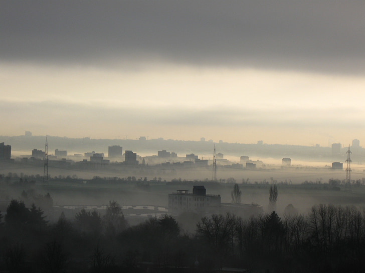 mlha, Frankfurt nad Mohanem, Příroda