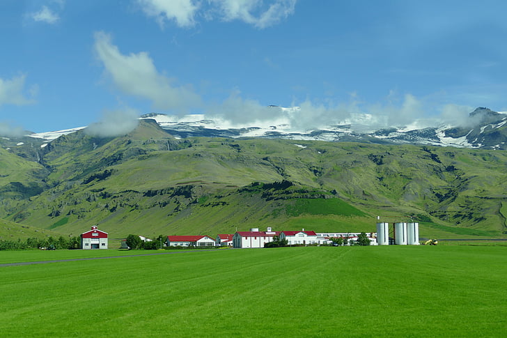 Islàndia, paisatge, natura, muntanyes, glacera, gel, eyafjallajökull