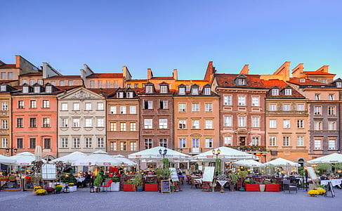 Warszawa, gamla stan, Europa, resor, turism, Polen, staden