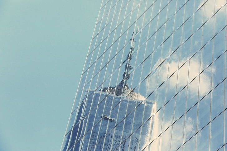 building, windows, reflection, tower, high rise, architecture, skyscraper