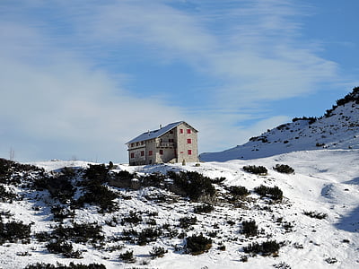 scalorbi, 避難所, 山, 雪, イタリア, 空