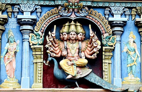 Madurai, meenakshi amman tempel, koormus muruga, jumalus, Kovil, skulptuur, religioon