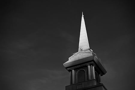 Архитектура, черно-белые, здание, Церковь, черный и белый