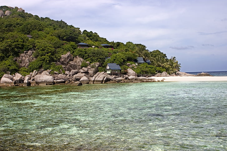 Playa, arena, mar, agua, paisaje