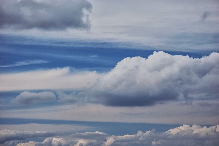 núvols, cel, Nuvolositat, cel blau, natura, temps, blau
