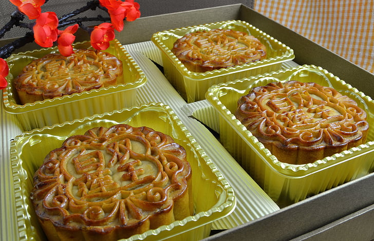 mooncake, pastissos de lluna als, farciment de Lotus, pastisseria, dolços, asiàtic, menjar xinès