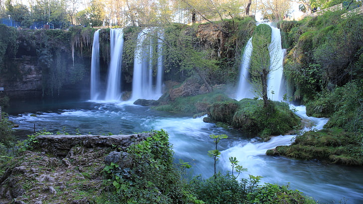 Cachoeira, Cachoeira de Antália, Turquia, paisagem, Rio, respingo, Antalya