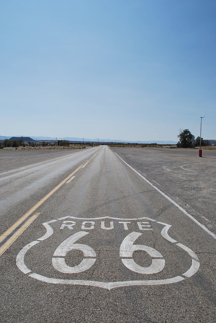 USA, Route 66, endlose, Autobahn, Dom, Road-trip, Kalifornien