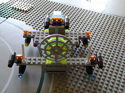 LEGO block, monteras, flygande objekt, leksaker, byggstenar, byggd, plast
