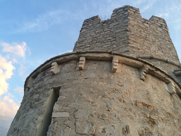croatia, tower, olg, stone, architecture, blue, blue sky