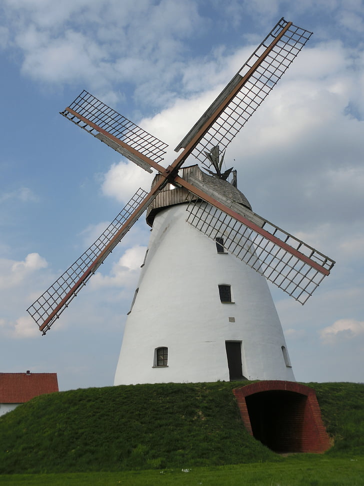 windmill, weser uplands, weser, mill, historically, icebergs, agriculture